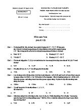 Đề kiểm tra năng lực đầu vào môn Toán Lớp 6 - Mã đề 128 - Năm học 2021-2022 - Phòng giáo dục và đào tạo Bắc Ninh